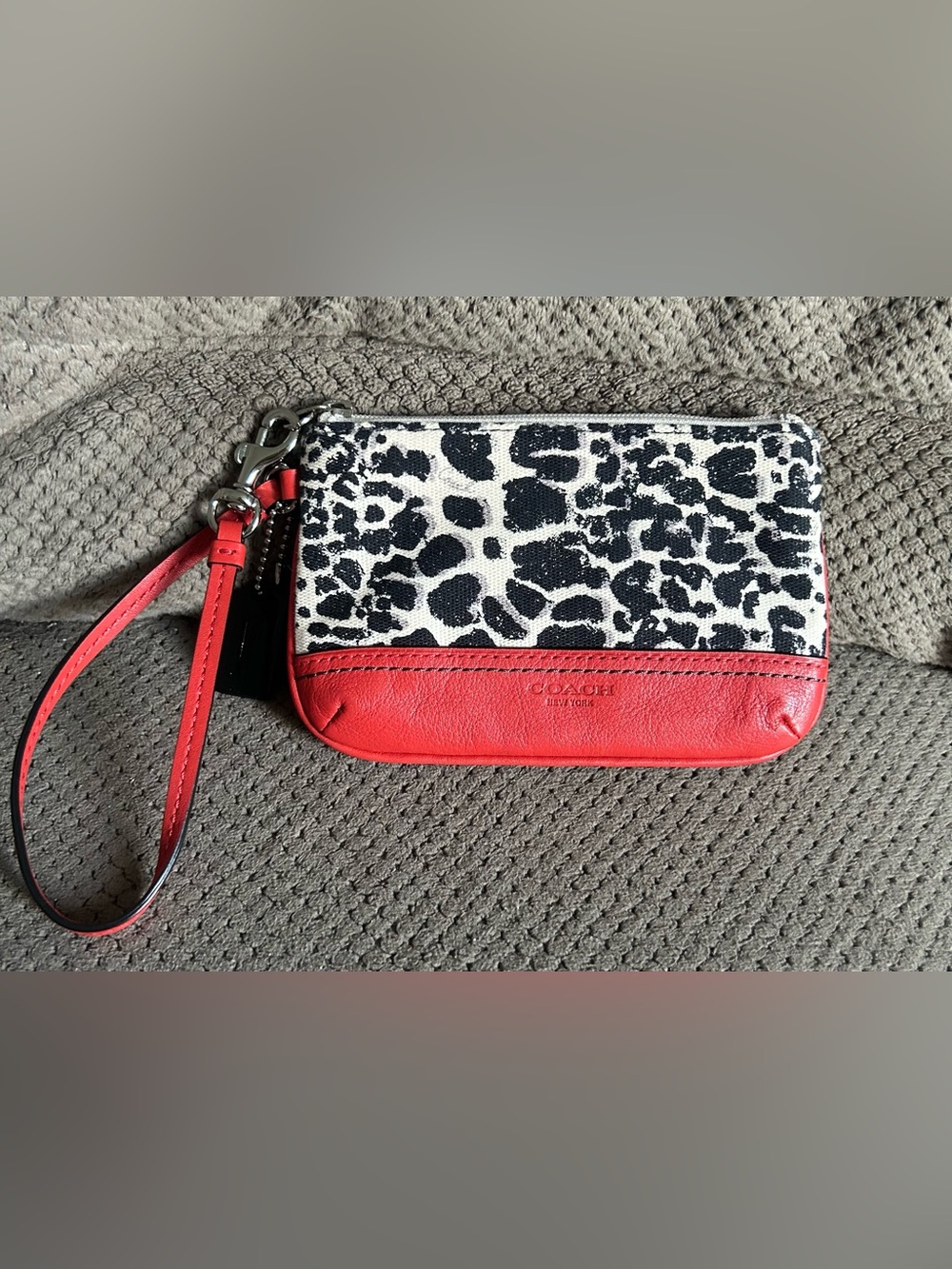 COACH Ocelot Print Small Wristlet